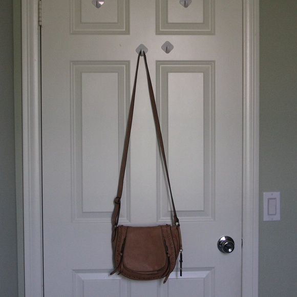 Tan Faux Leather Crossbody Bag - Picture 5 of 5